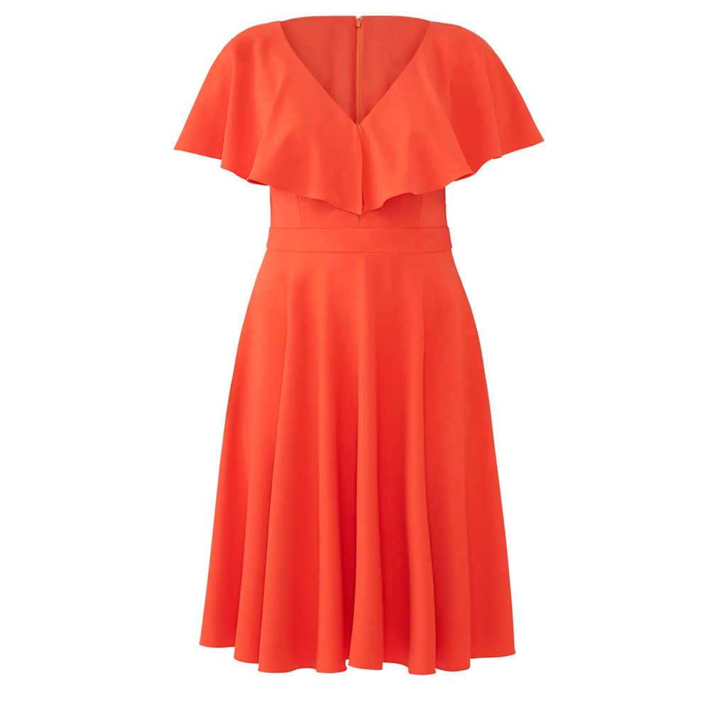 Jay Godfrey Orange Party Dress Size 18 Fit & Flare Party Wedding Romantic $437 - Picture 2 of 14